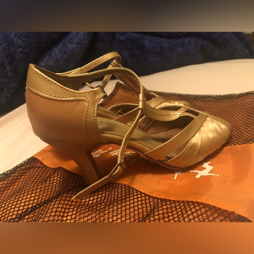 Gold Latin Dance Heels